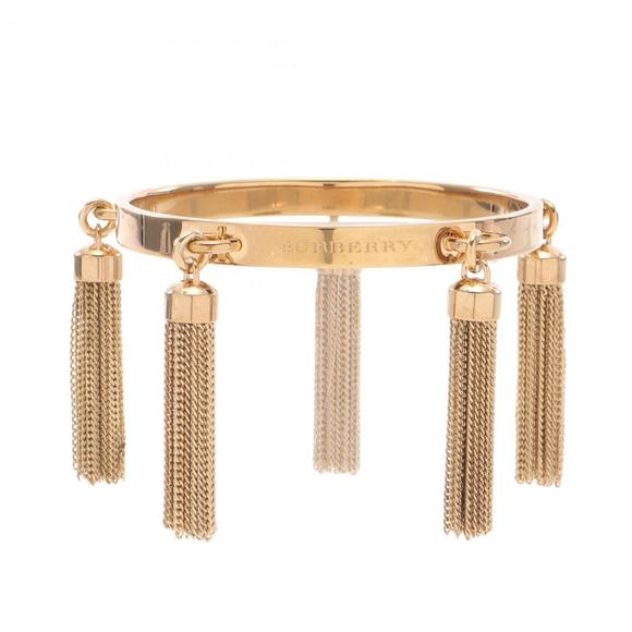 Burberry Prorsum fringe tassel bangle accessory, GP (gold plated), women's, gold - Picture 1 of 5